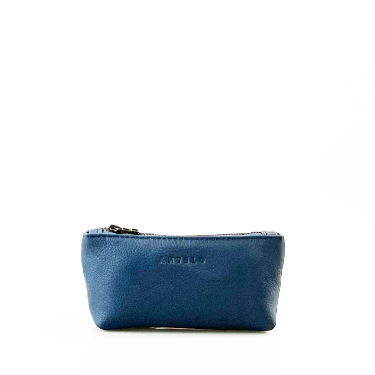 Sofia leather zip pouch