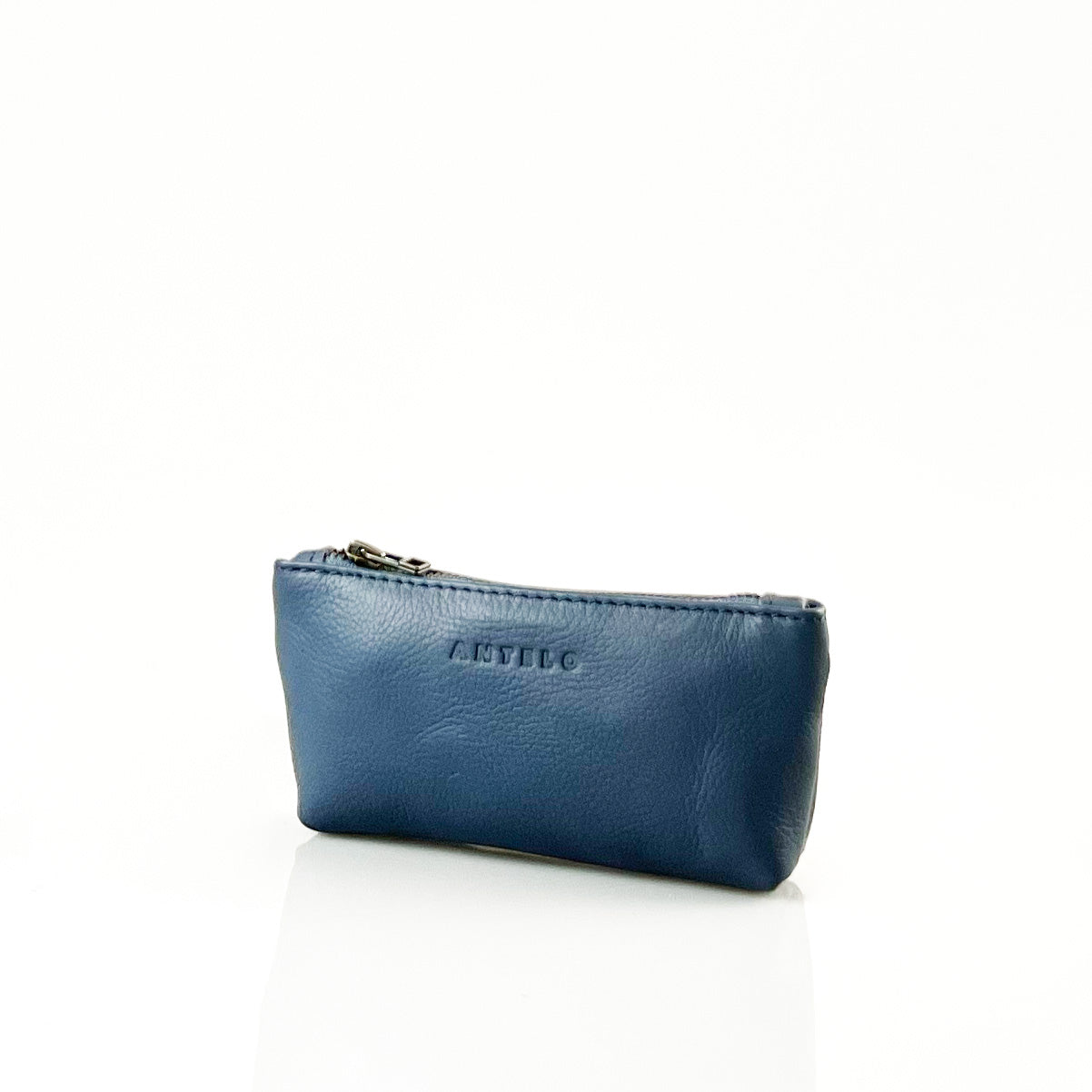 Sofia leather zip pouch
