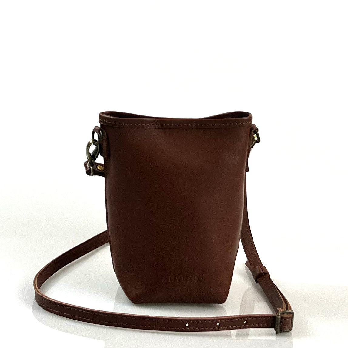 Suede Mini Bucket Leather Phone Crossbody