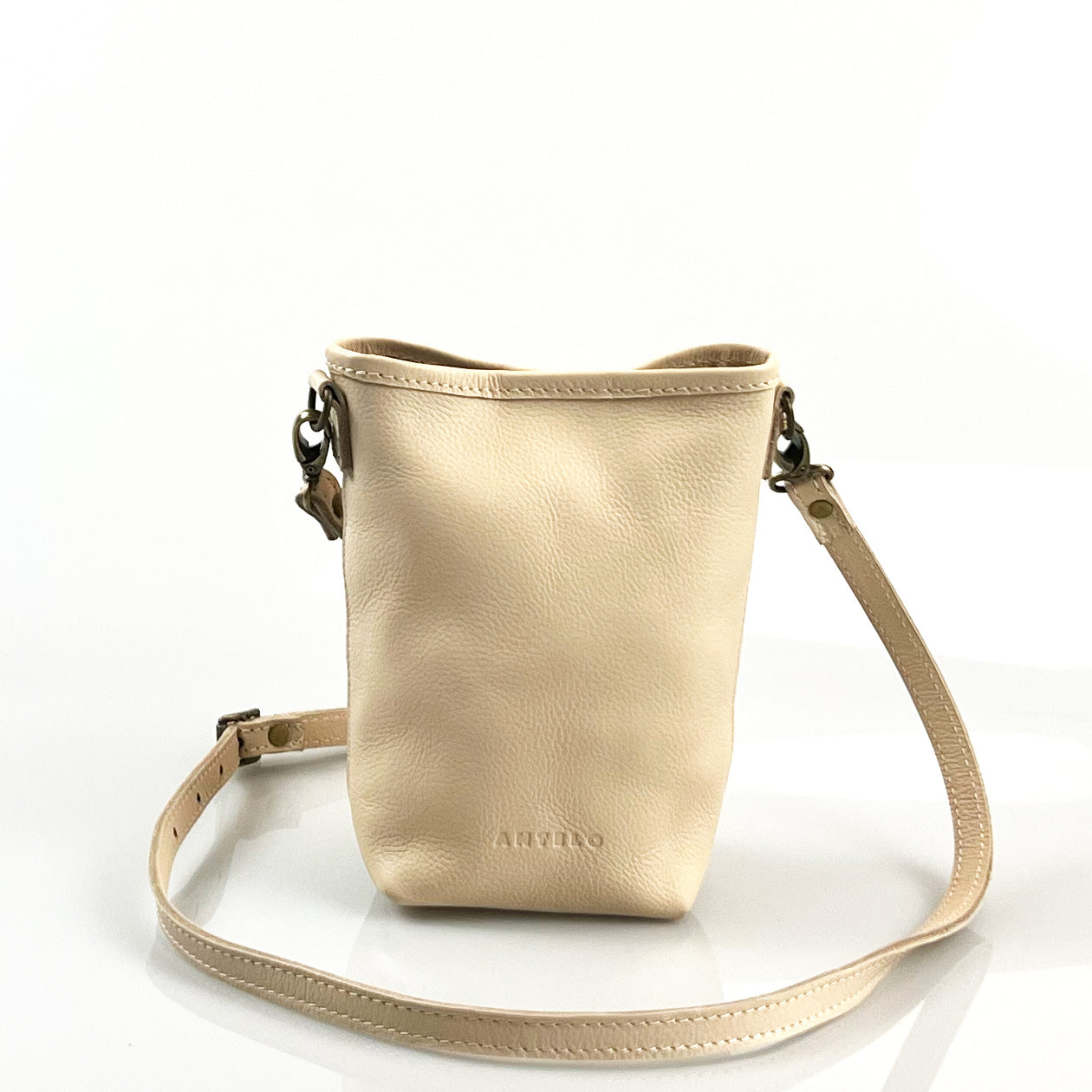 Suede Mini Bucket Leather Phone Crossbody