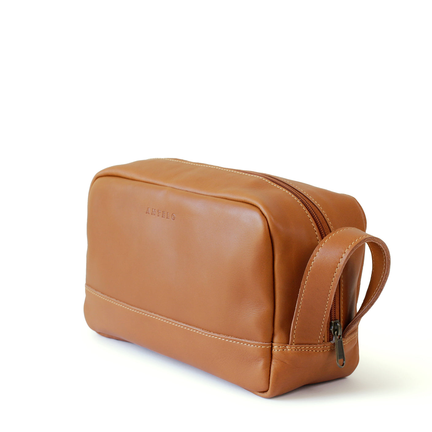 Will large leather washbag
