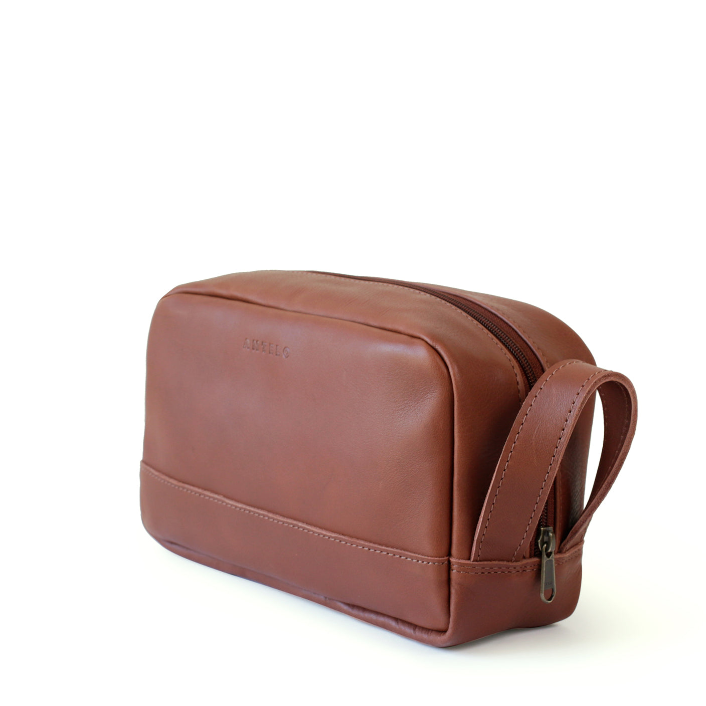 Will large leather washbag