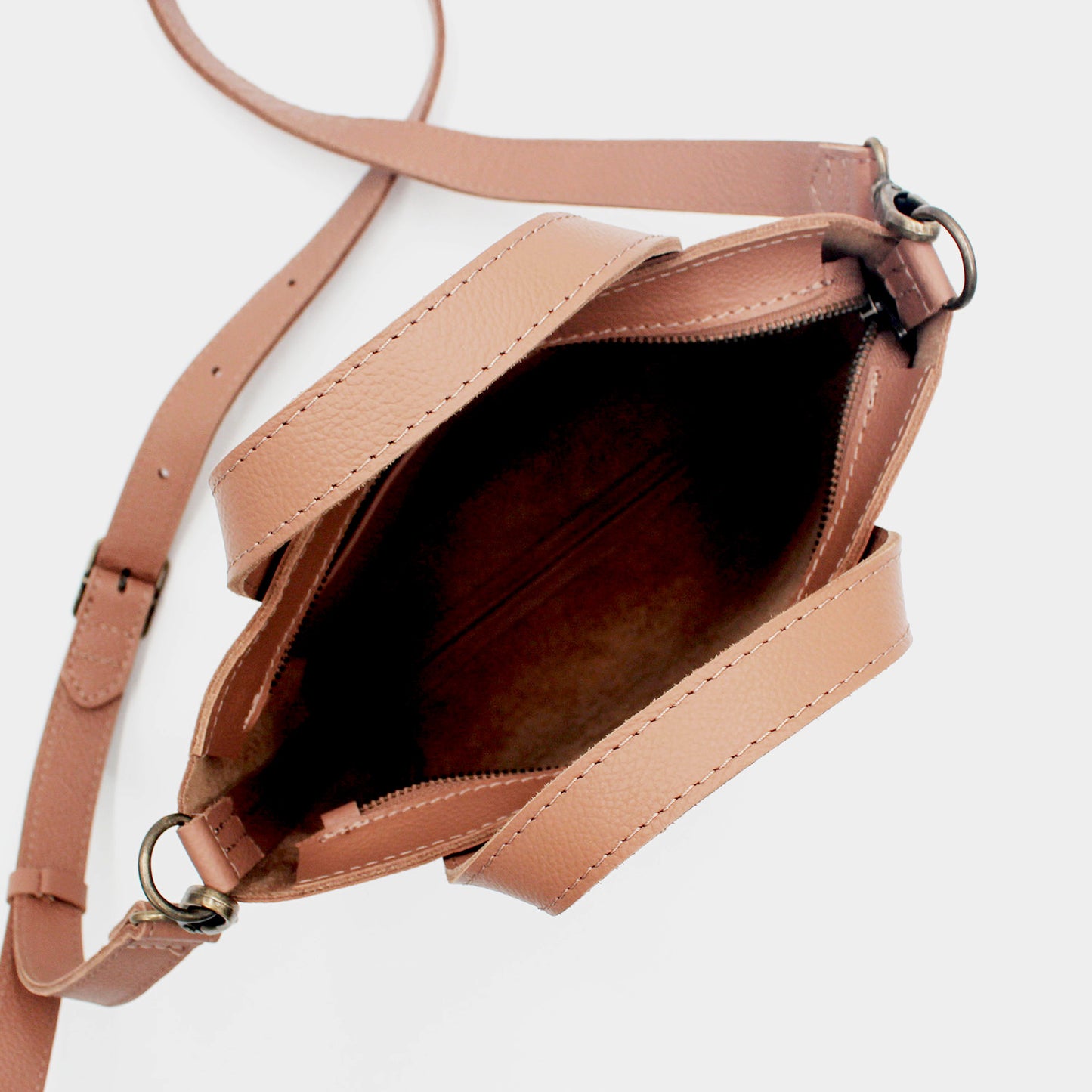 Zazi Petite leather crossbody tote