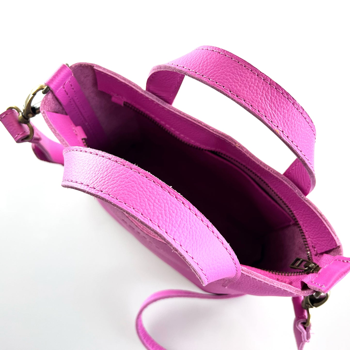 Zazi Petite leather crossbody tote