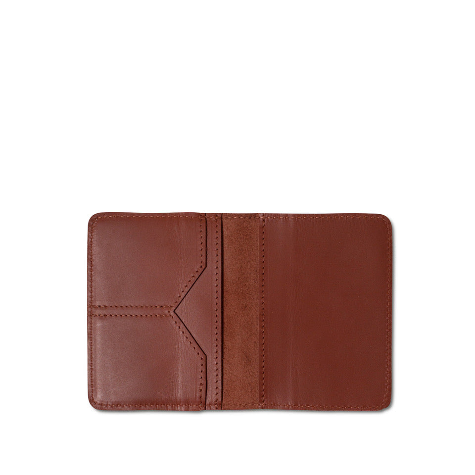 Hudson leather passport holder