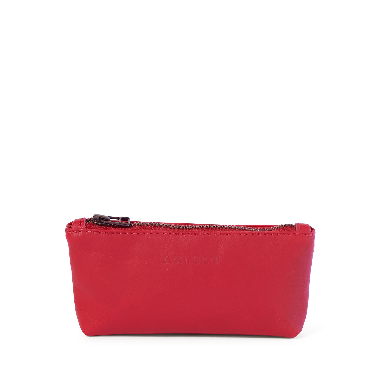 Sofia leather zip pouch