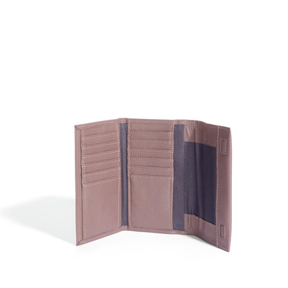 Evie Three-Quarter Leather Trifold Wallet