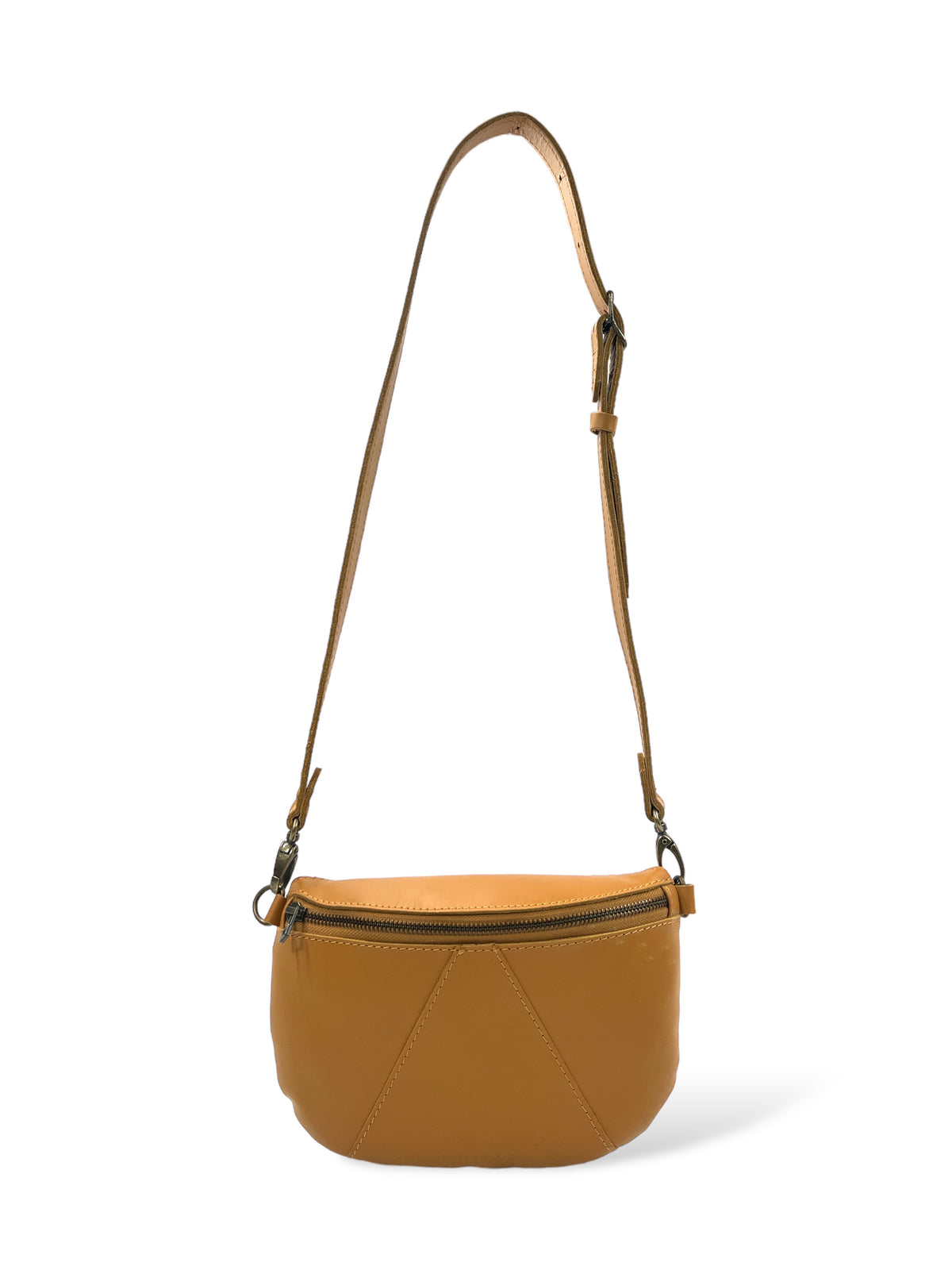 Ruby classic leather adjustable moon-bag crossbody - MINOR FLAW