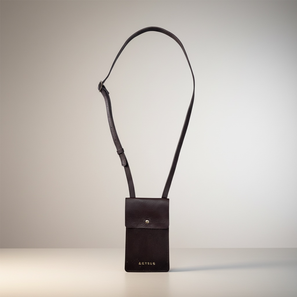 Benji Minimalist Leather Phone Bag - MINOR FLAW