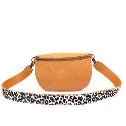 Ruby Eclipse leather crossbody with Wild leather strap