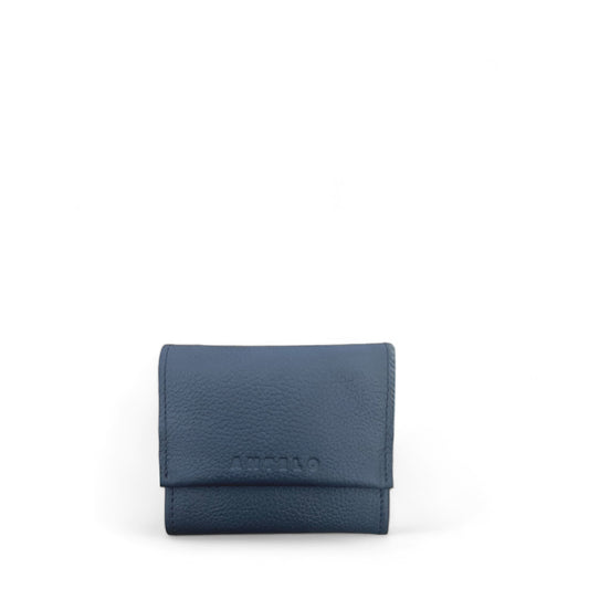 Billie Small Pebble Leather Trifold Wallet - MINOR FLAW Black