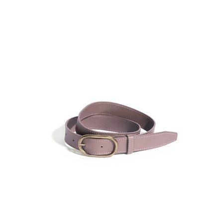 Oval Big Sis Leather Boyfriend Jeans Belt - MINOR FLAW