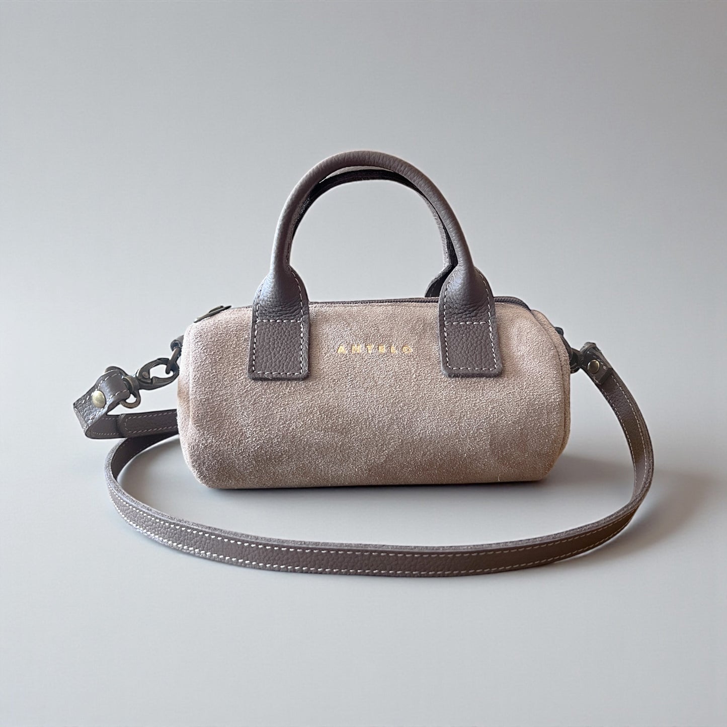 Indo leather mini barrel crossbody