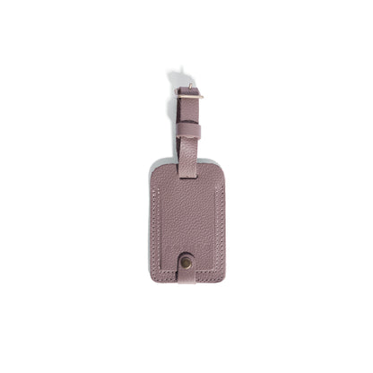 Miles leather luggage tag
