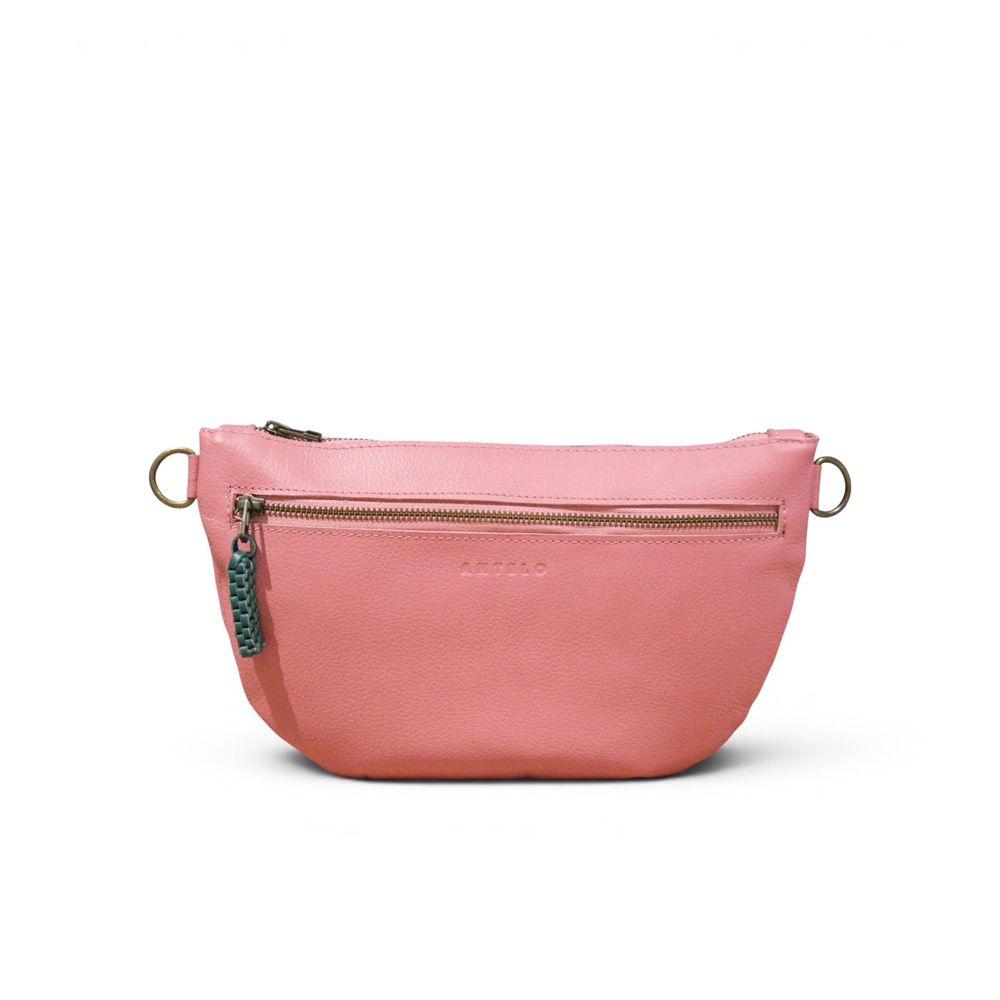 Ayla adjustable half-moon leather crossbody