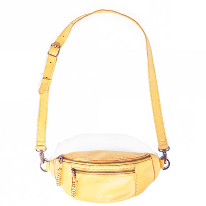 River adjustable leather moon-bag