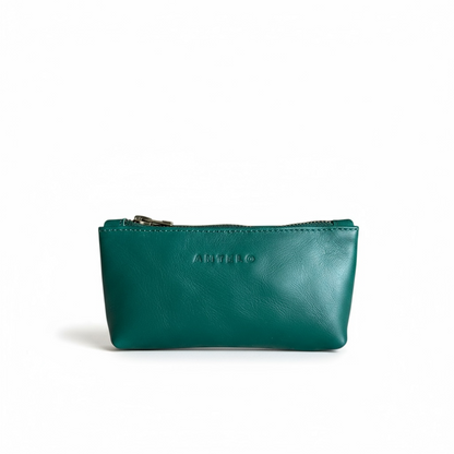 Sofia leather zip pouch