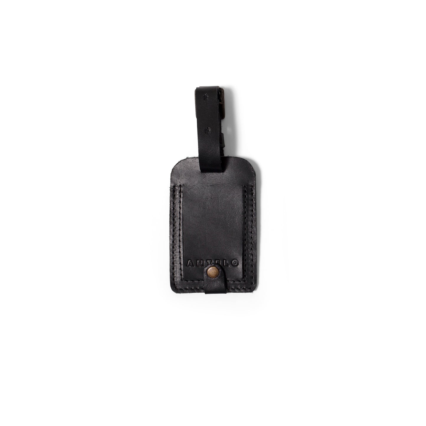 Miles leather luggage tag