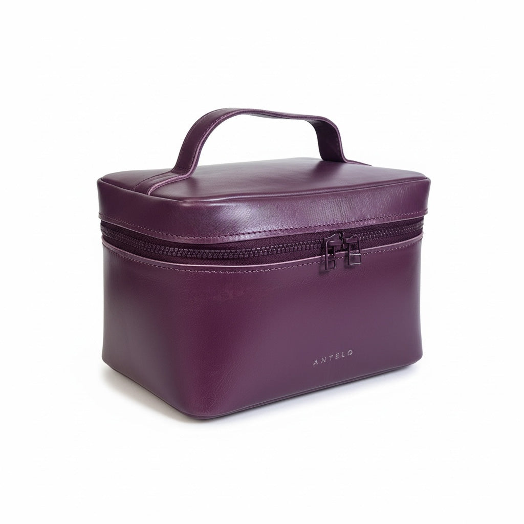 Liv Large Leather Top Handle Vanity - MINOR FLAW