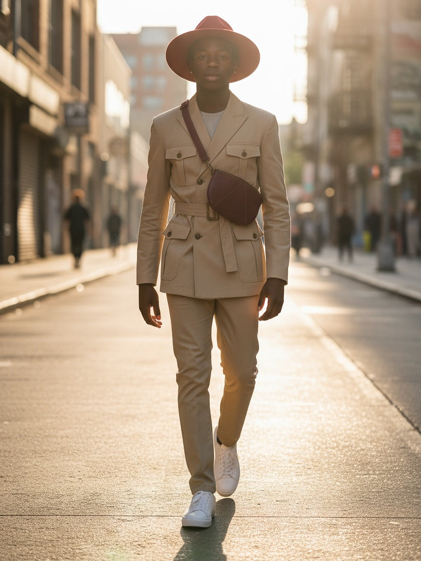 Ruby Classic adjustable leather moon-bag crossbody - BFCM SALE