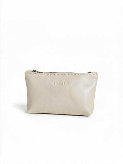Norris leather zip pouch