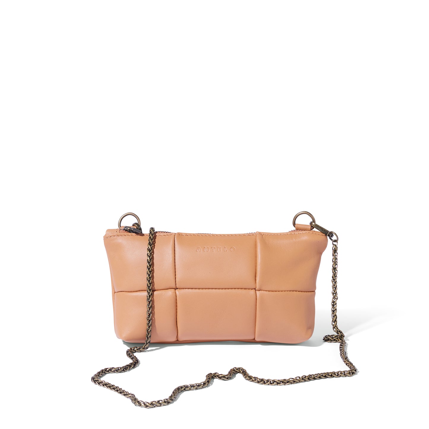 Anouk Checkered Leather Crossbody Clutch