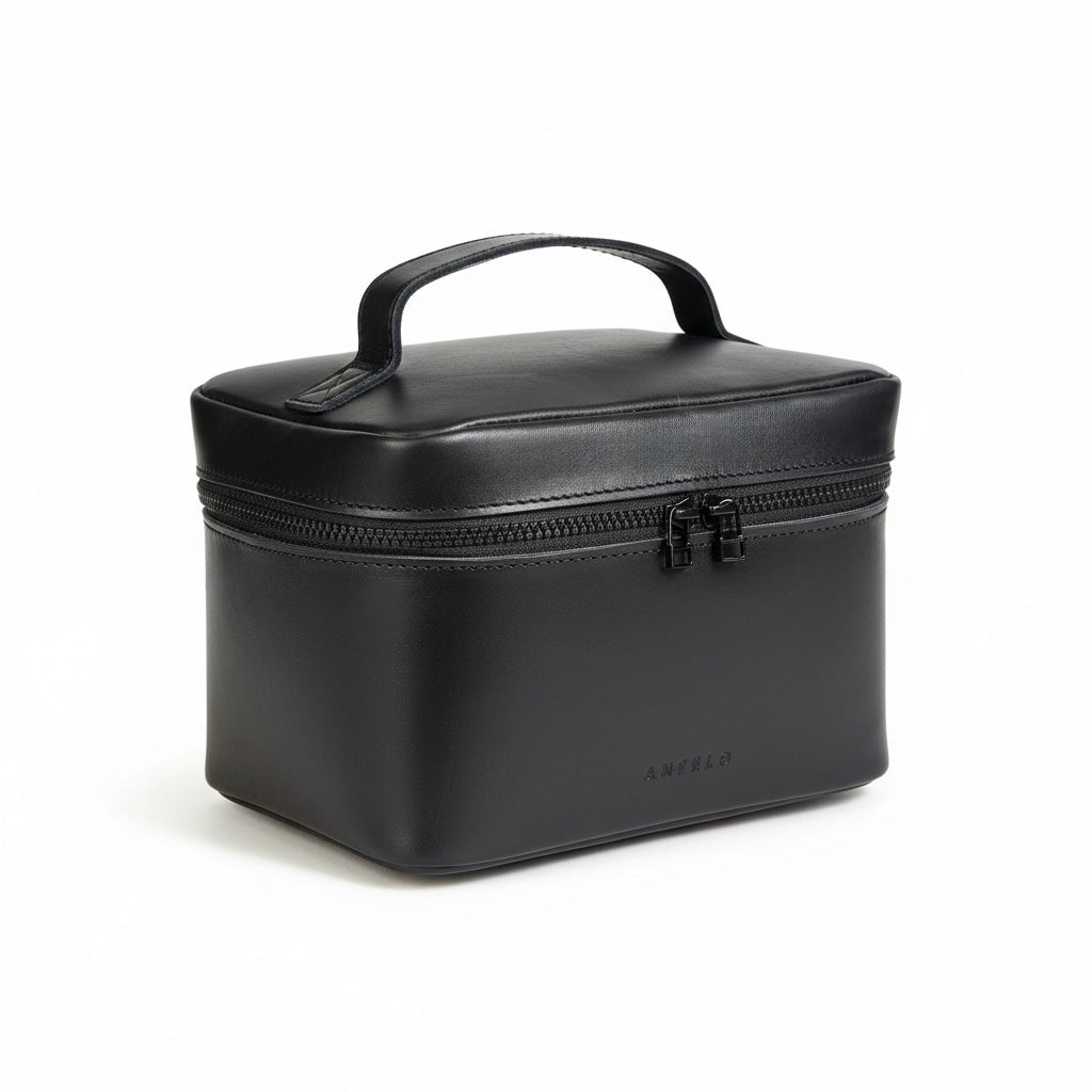 Liv Large Leather Top Handle Vanity