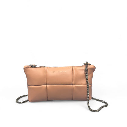 Anouk Checkered Leather Crossbody Clutch