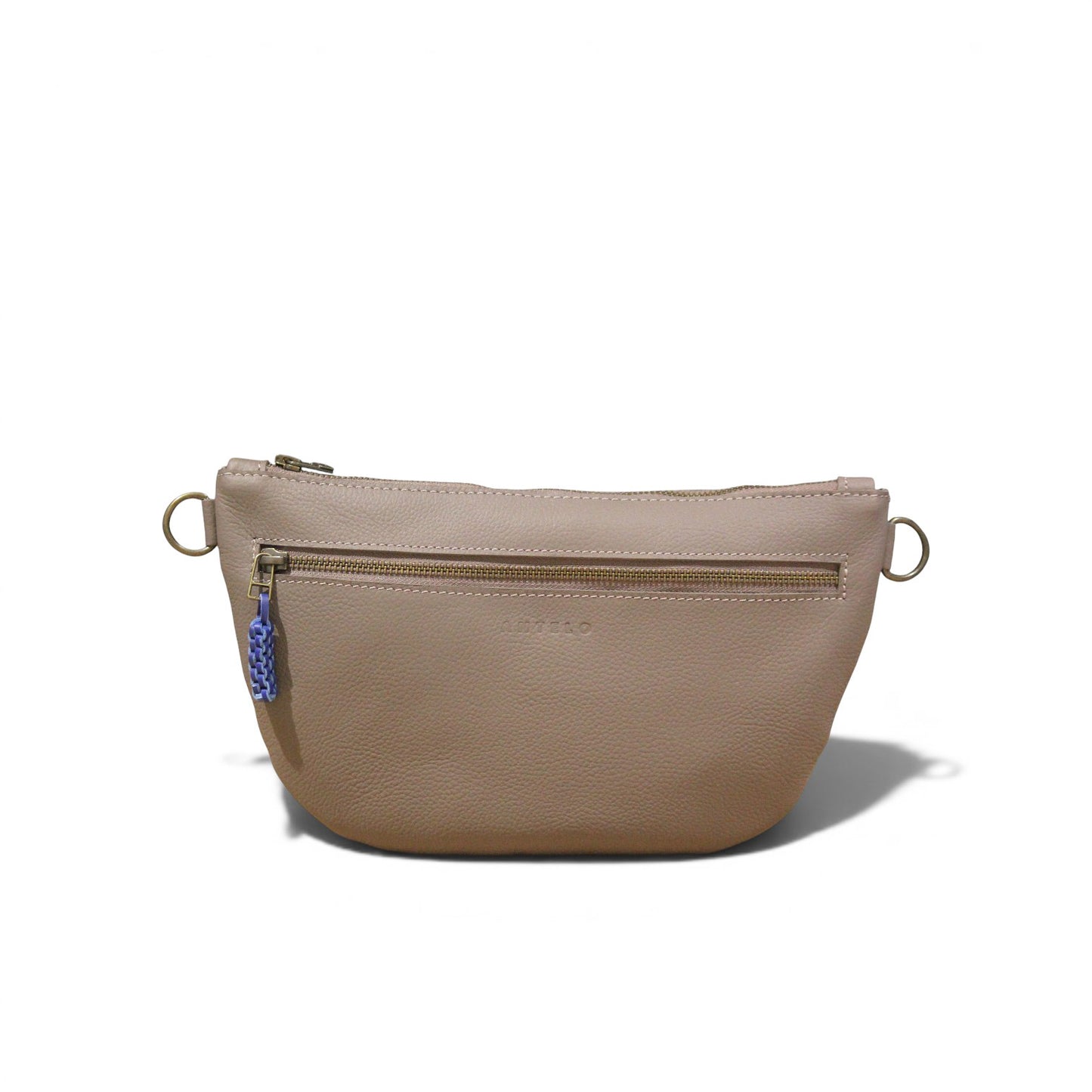 Ayla adjustable half-moon leather crossbody