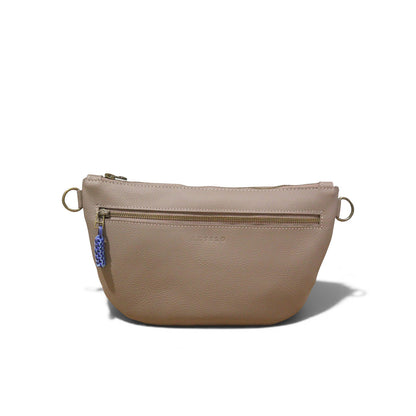 Ayla adjustable half-moon leather crossbody