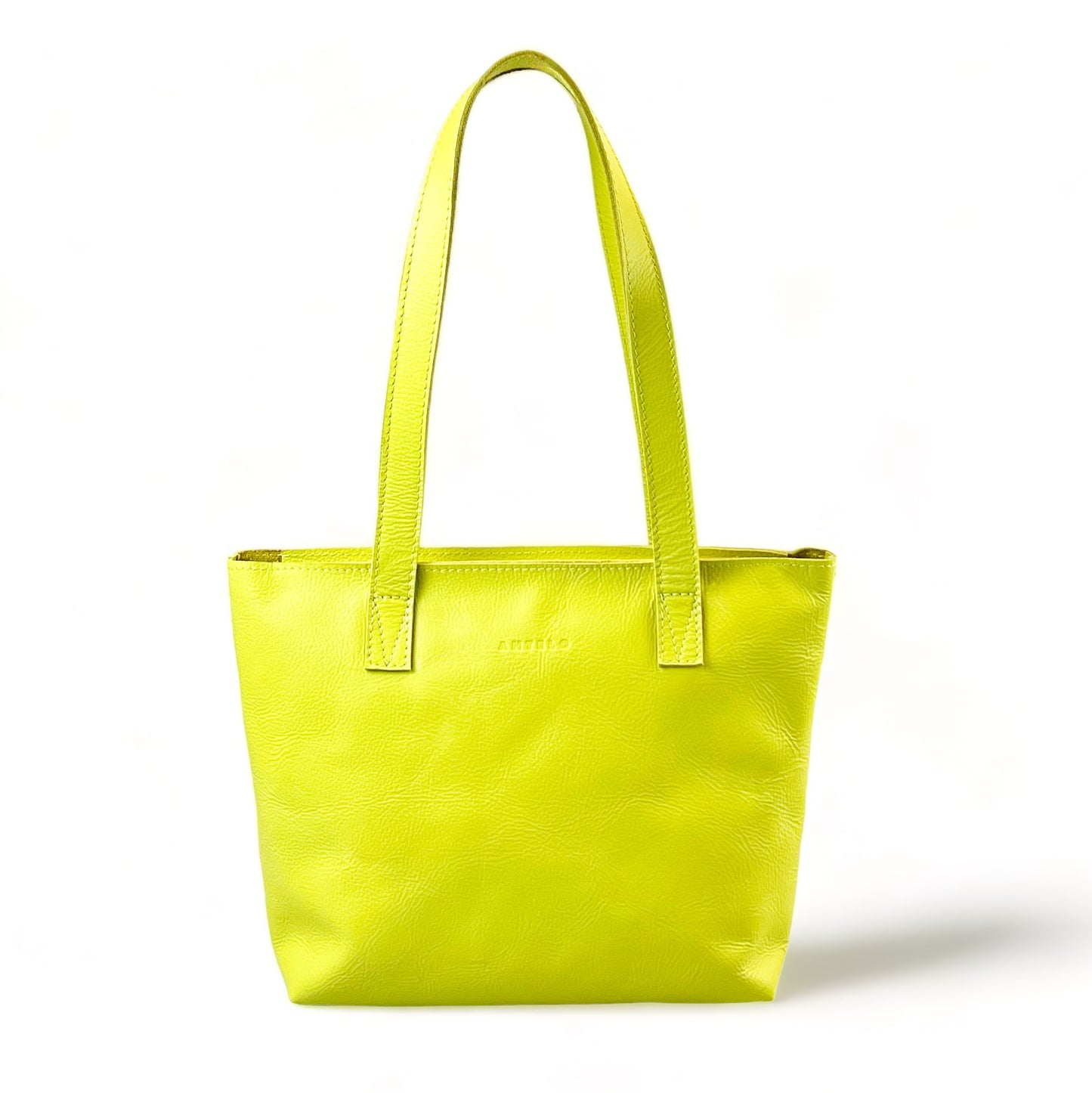 Milly Unlined Midi Leather Tote with Zip - MINOR FLAW