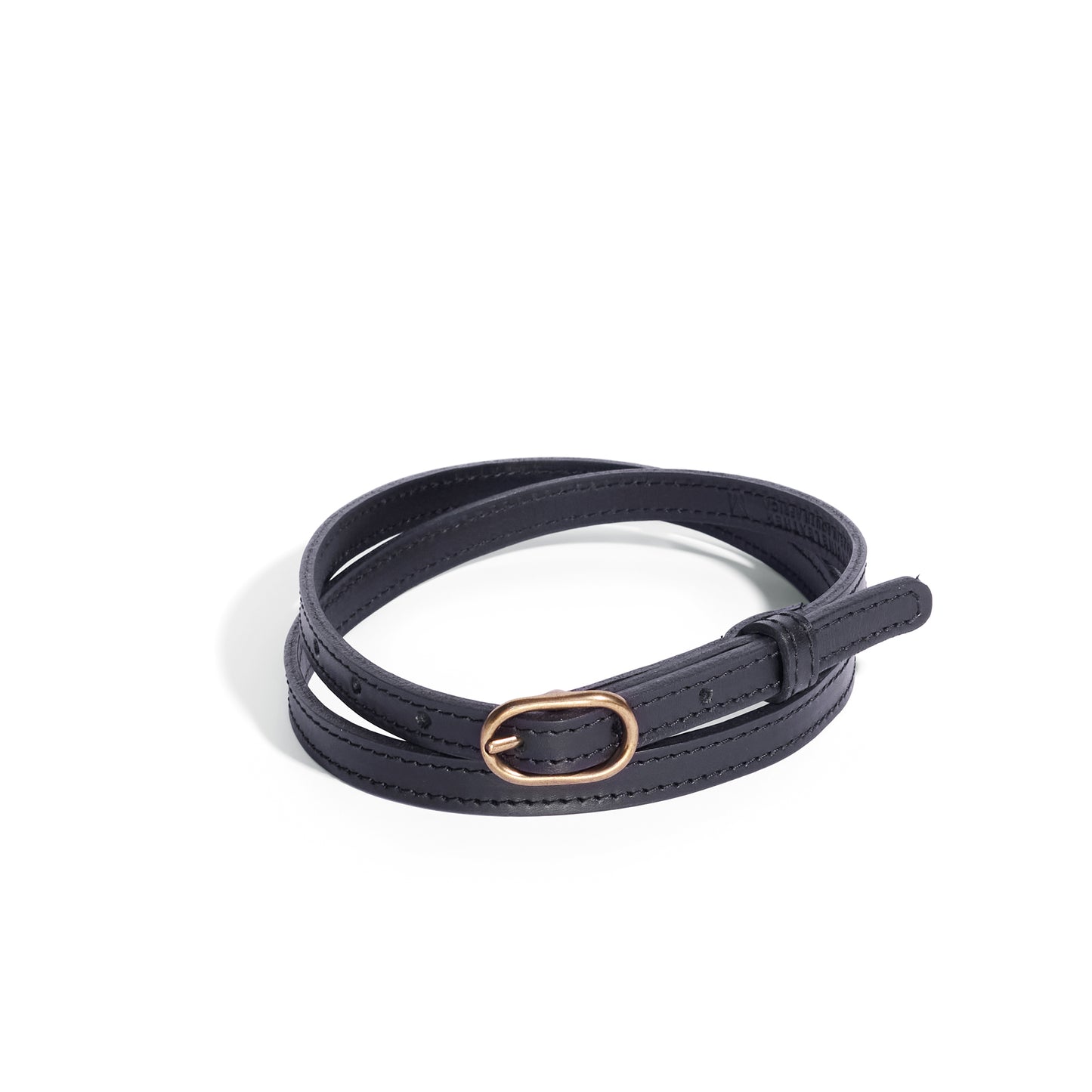 Oval Skinny Sis Leather Boyfriend Jeans Belt - MINOR FLAW