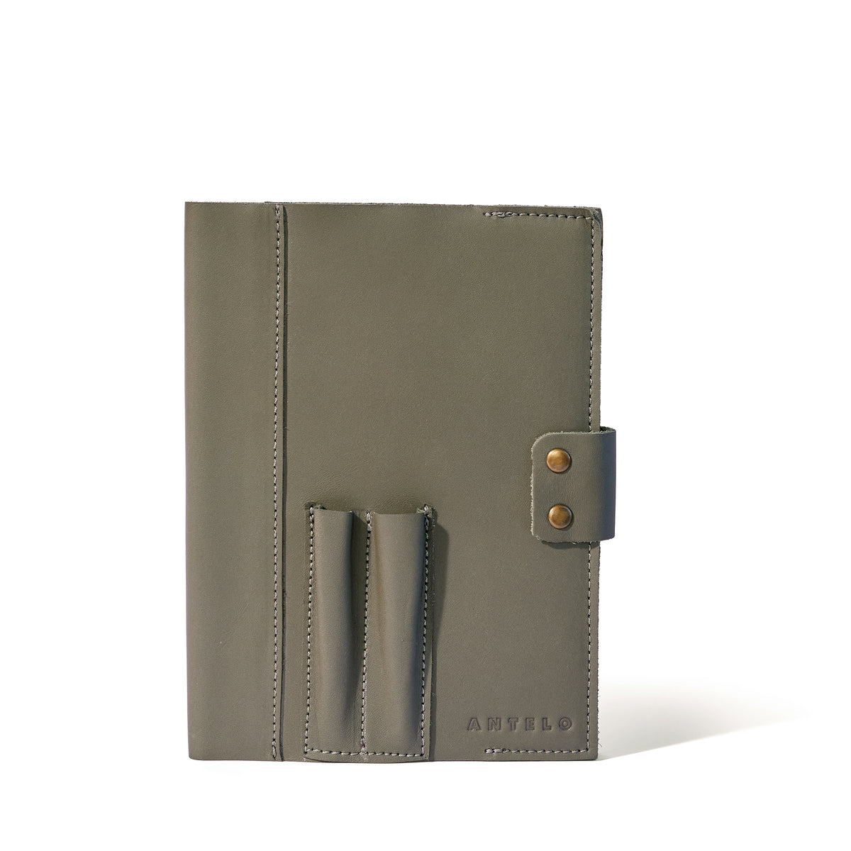 Eli A5 leather notebook cover - MINOR FLAW Khaki Green