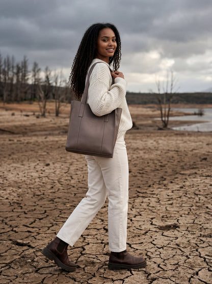 Delta North-South Business Leather Tote Bag
