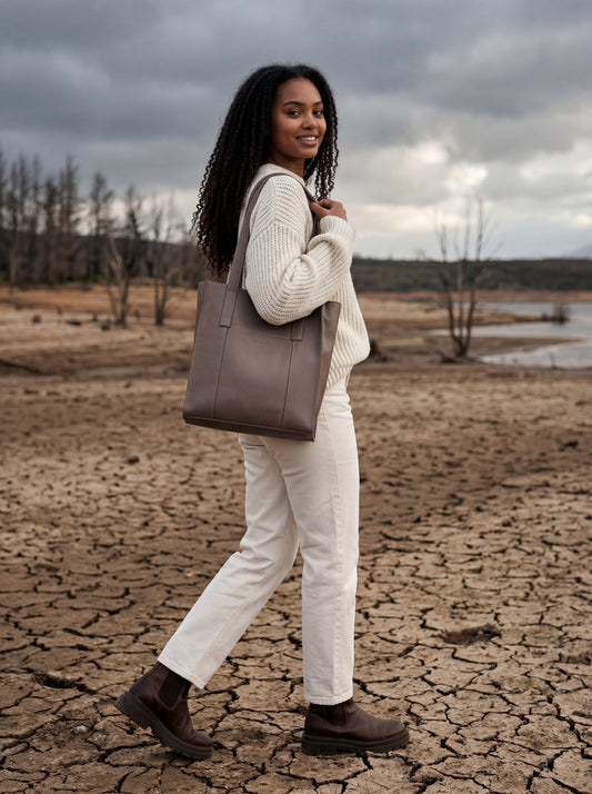Delta North-South Business Leather Tote Bag