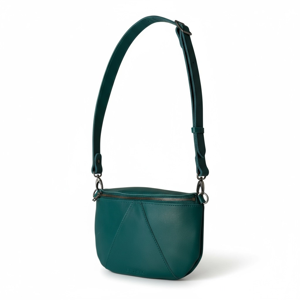 Ruby Classic leather adjustable moon-bag crossbody