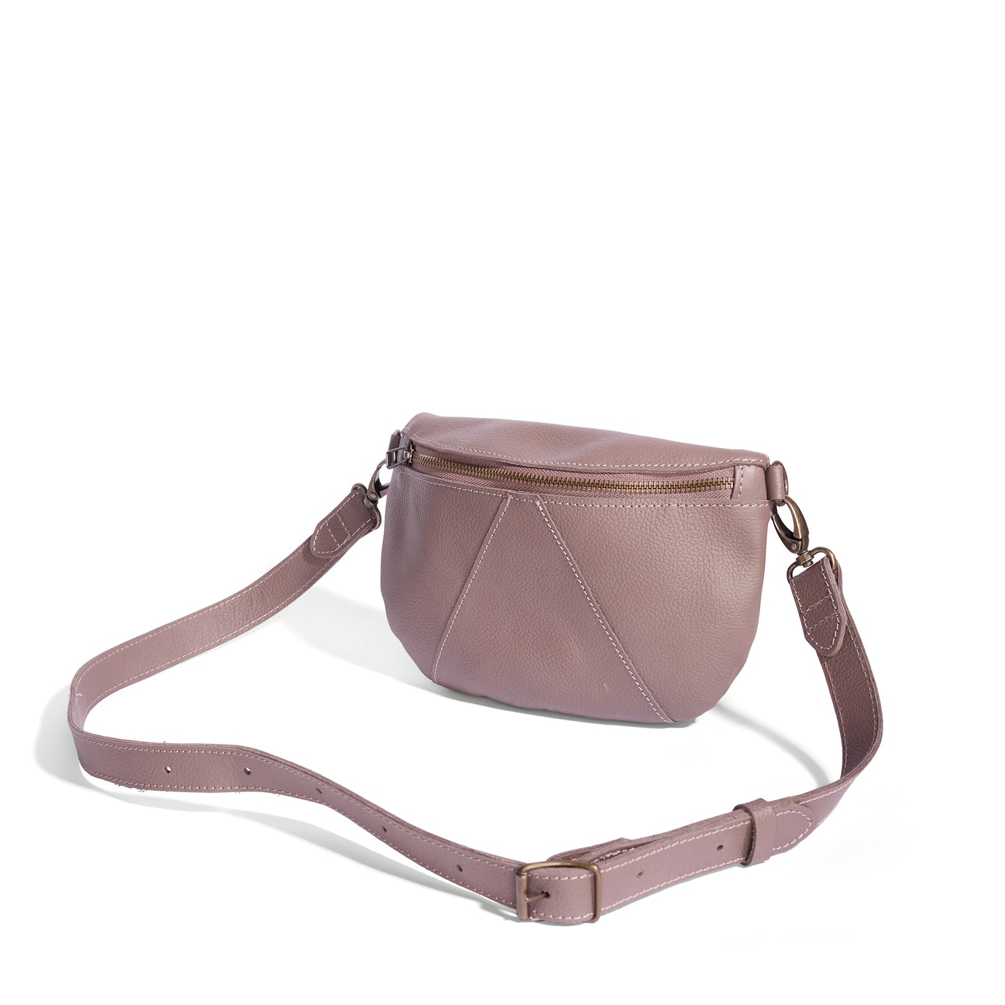 Ruby Classic leather adjustable moon-bag crossbody