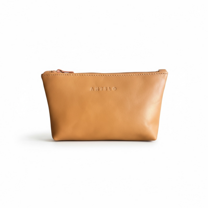 Norris leather zip pouch
