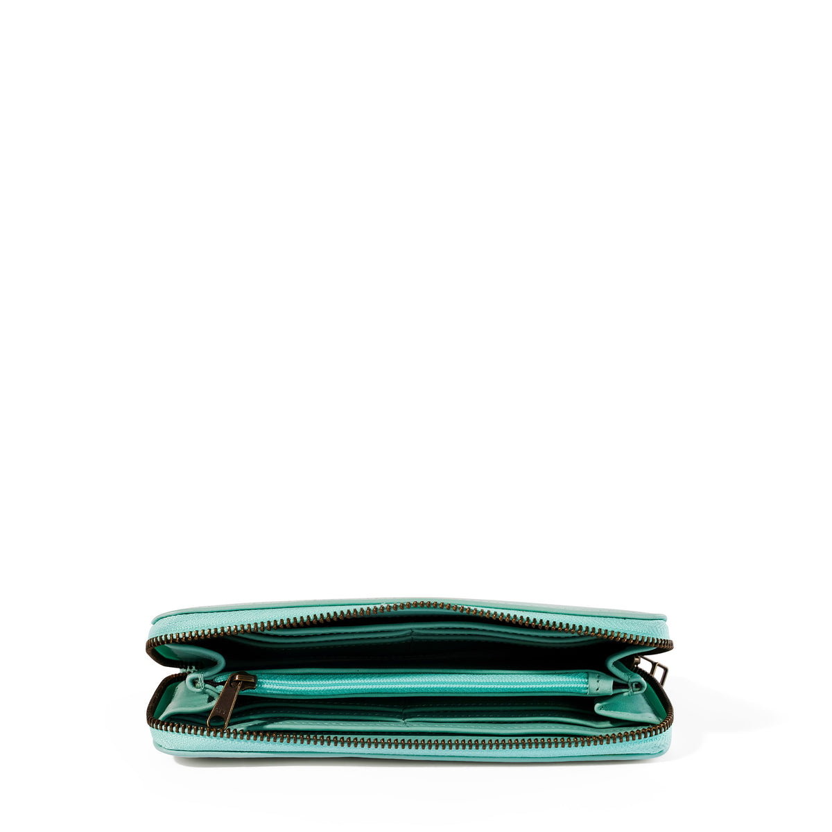 Hayley ladies leather zip-around wallet - MINOR FLAW  Turquoise Mint