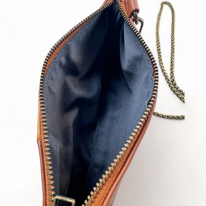 Anouk Checkered Leather Crossbody Clutch - CLEARANCE