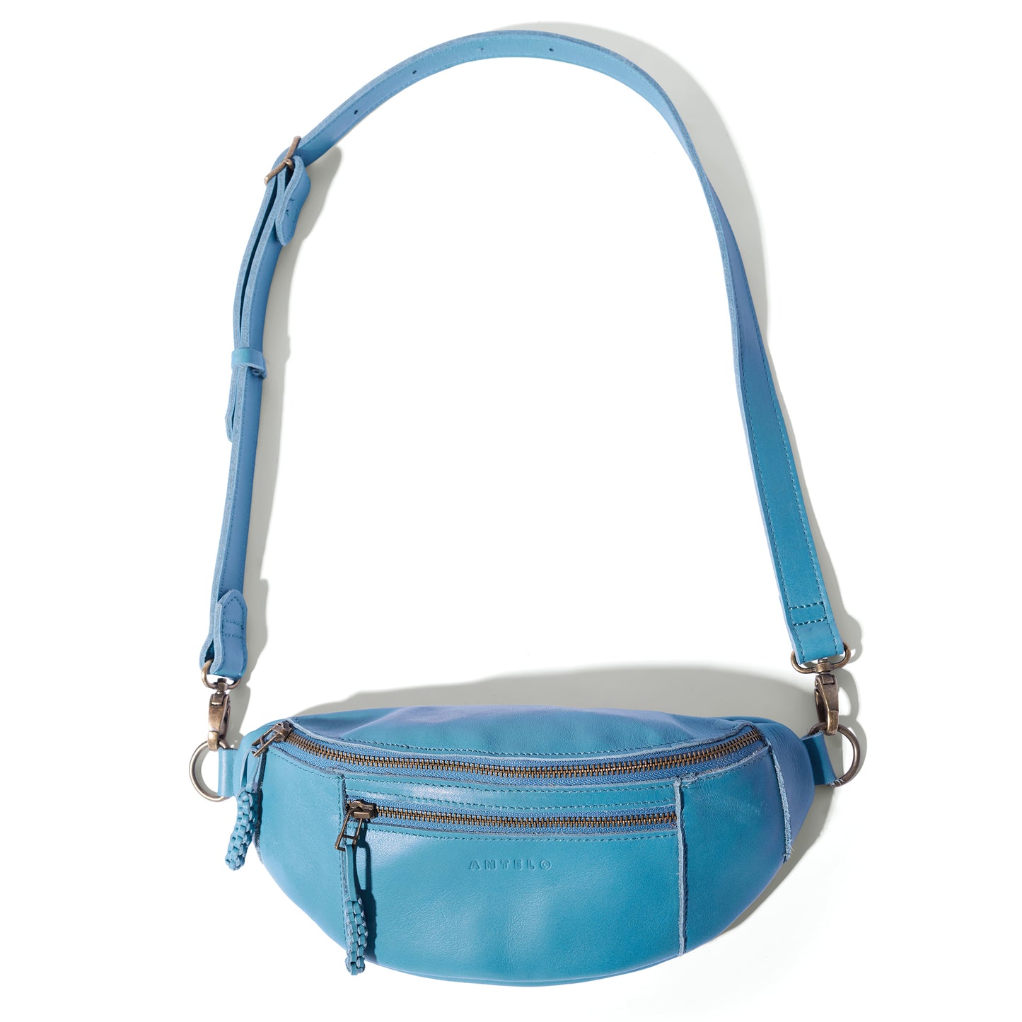 River adjustable leather moon-bag - CLEARANCE