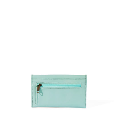Evie Three-Quarter Leather Trifold Wallet