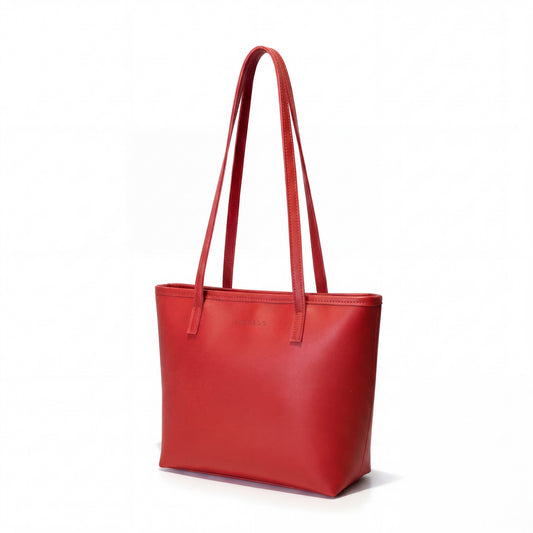 Mezzo Lined Leather Tote with Zip - End of Season