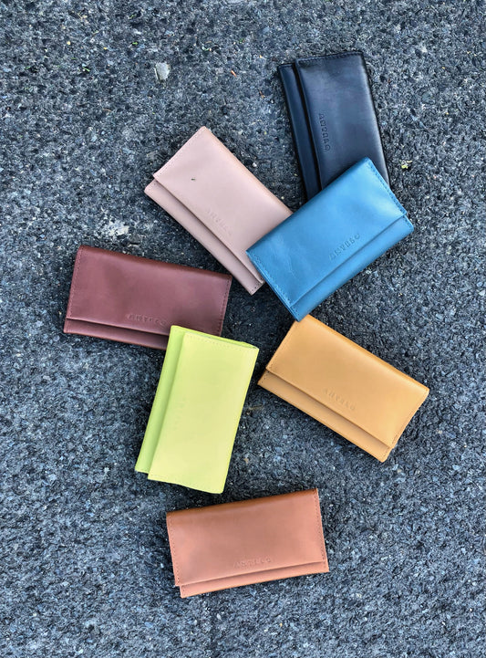 Evie Three-Quarter Leather Trifold Wallet - MINOR FLAW