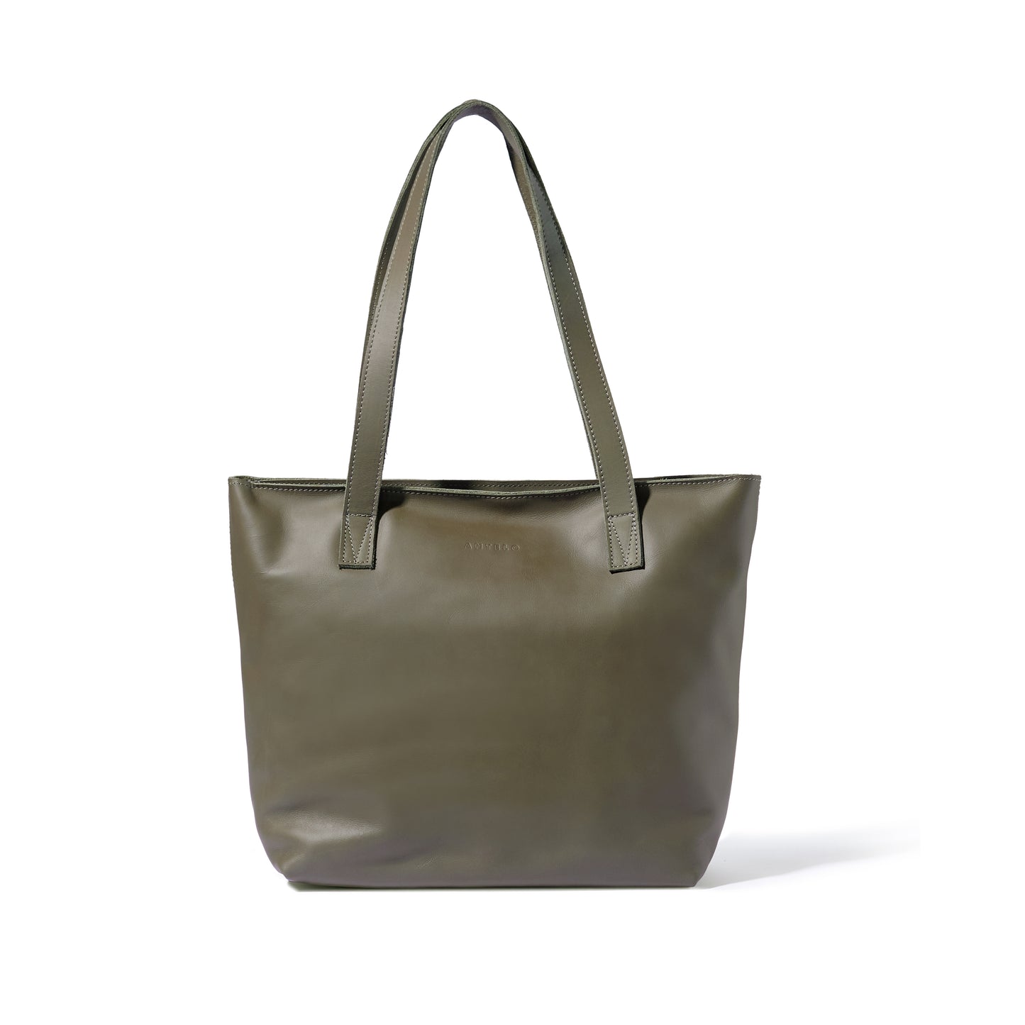 Emmy unlined Leather Tote with Zip - END OF SEASON