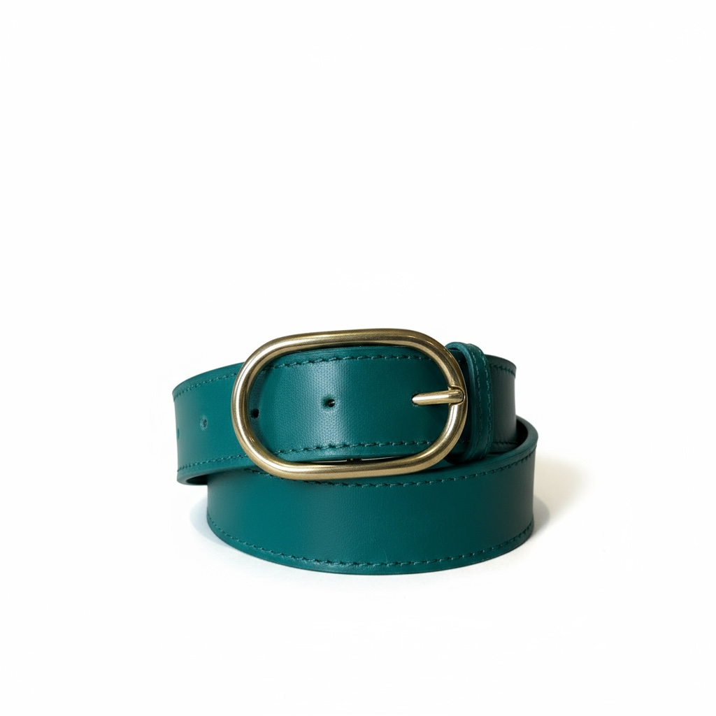 Oval Big Sis Leather Boyfriend Jeans Belt