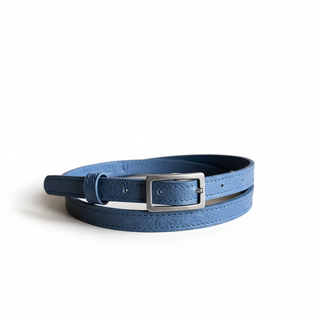 Antelo Belt Boxy Skinny Sis Leather Boyfriend Jeans Belt - Antique Nickel