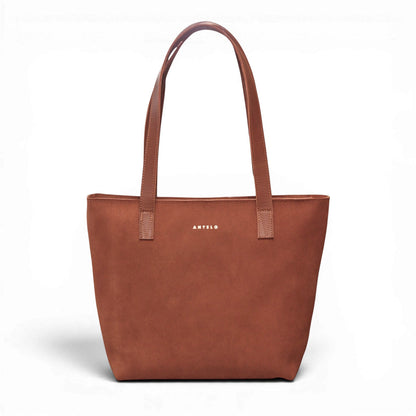 Emmy unlined Leather Tote with Zip