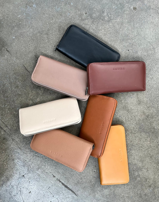Hayley leather zip-round wallet