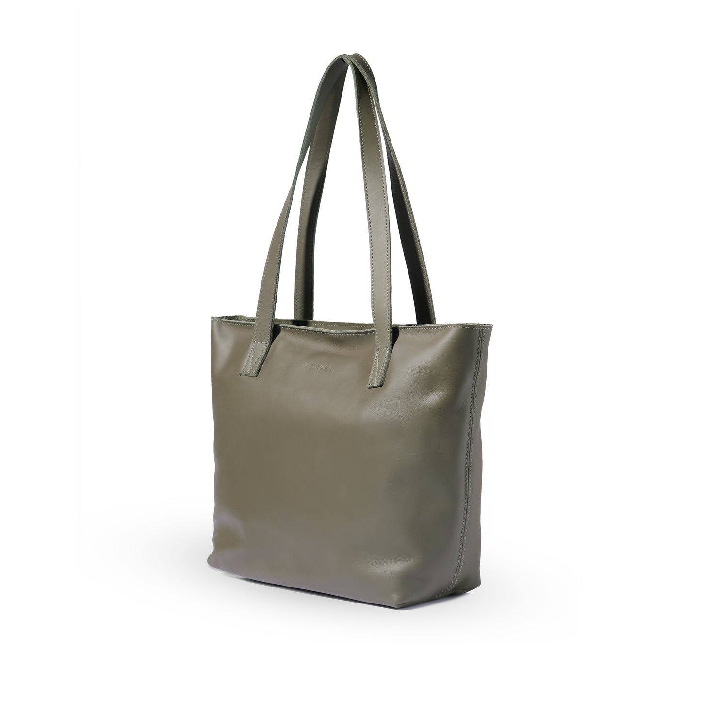 Emmy unlined Leather Tote with Zip - END OF SEASON